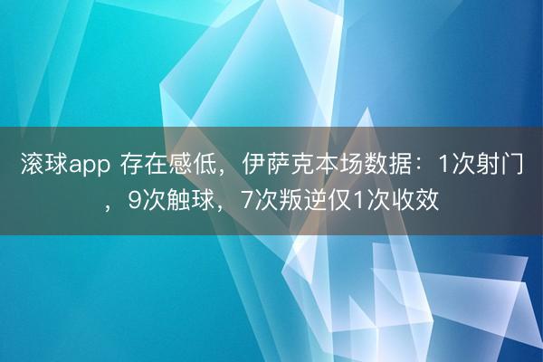 滚球app 存在感低，伊萨克本场数据：1次射门，9次触球，<a href=