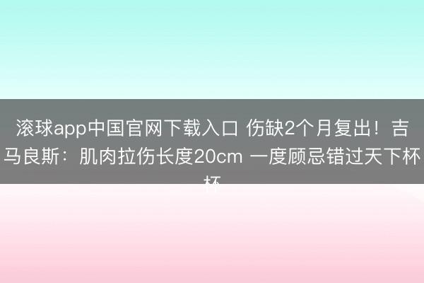 滚球app中国官网下载入口 伤缺2个月复出！吉马良斯：肌肉拉伤长度20cm 一度顾忌错过天下杯