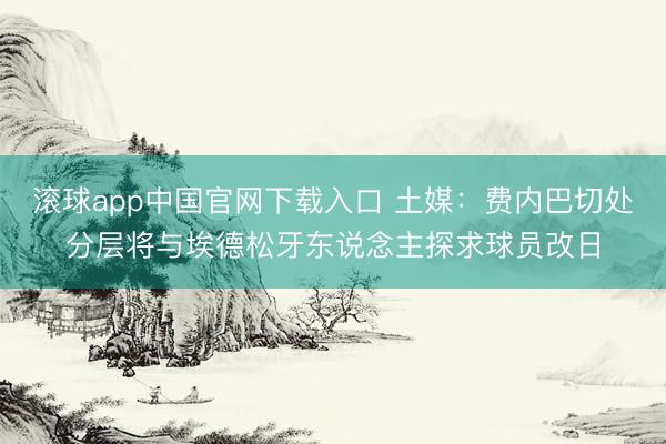 滚球app中国官网下载入口 土媒：费内巴切处分层将与埃德松牙东说念主探求球员改日