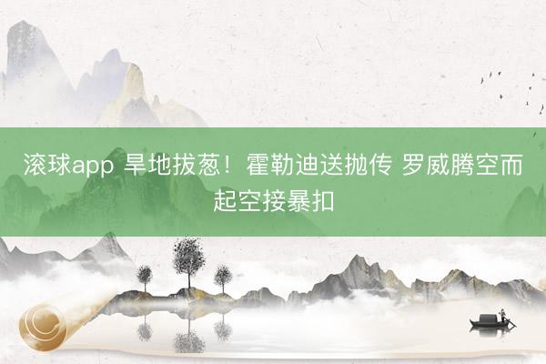 滚球app 旱地拔葱！霍勒迪送抛传 罗威腾空而起空接暴扣