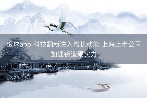 滚球app 科技翻新注入增长动能 上海上市公司加速铸造硬实力