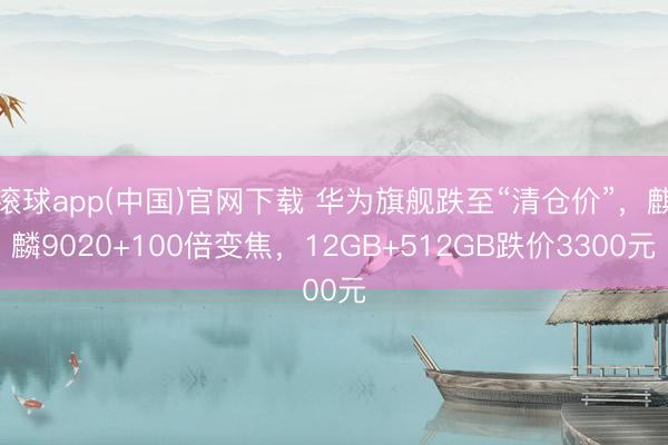 滚球app(中国)官网下载 华为旗舰跌至“清仓价”，麒麟9020+100倍变焦，12GB+512GB跌价3300元