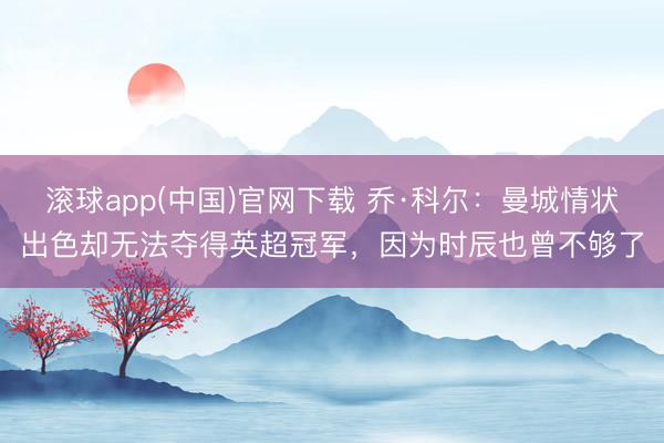 滚球app(中国)官网下载 乔·科尔：曼城情状出色却无法夺得英超冠军，因为时辰也曾不够了