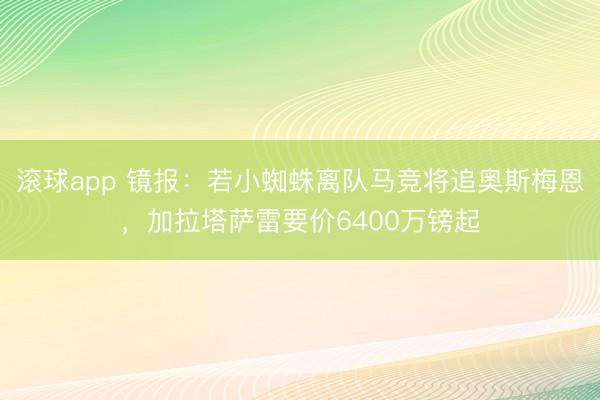 滚球app 镜报：若小蜘蛛离队马竞将追奥斯梅恩，加拉塔萨雷要价6400万镑起