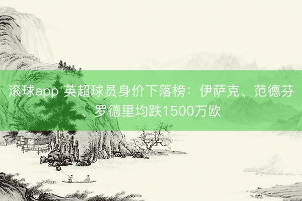 滚球app 英超球员身价下落榜：伊萨克、范德芬、罗德里均跌1500万欧