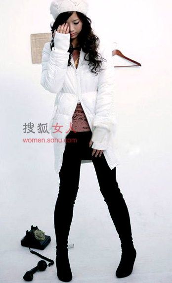 冬季羽绒服搭配学韩国MM 6款美搭成焦点